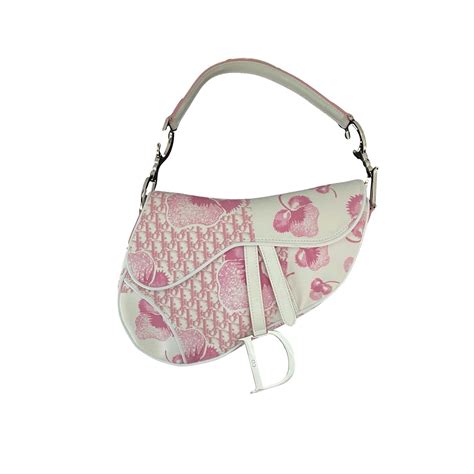 dior pink cherry blossom saddle bag|Dior equestrian bags.